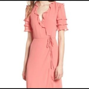 Nordstrom WAYF Short Sleeve Ruffle Maxi Dress XS